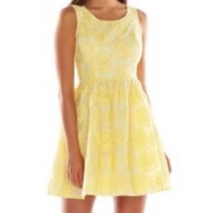 LC Lauren Conrad Floral Lace Fit Flare Dress